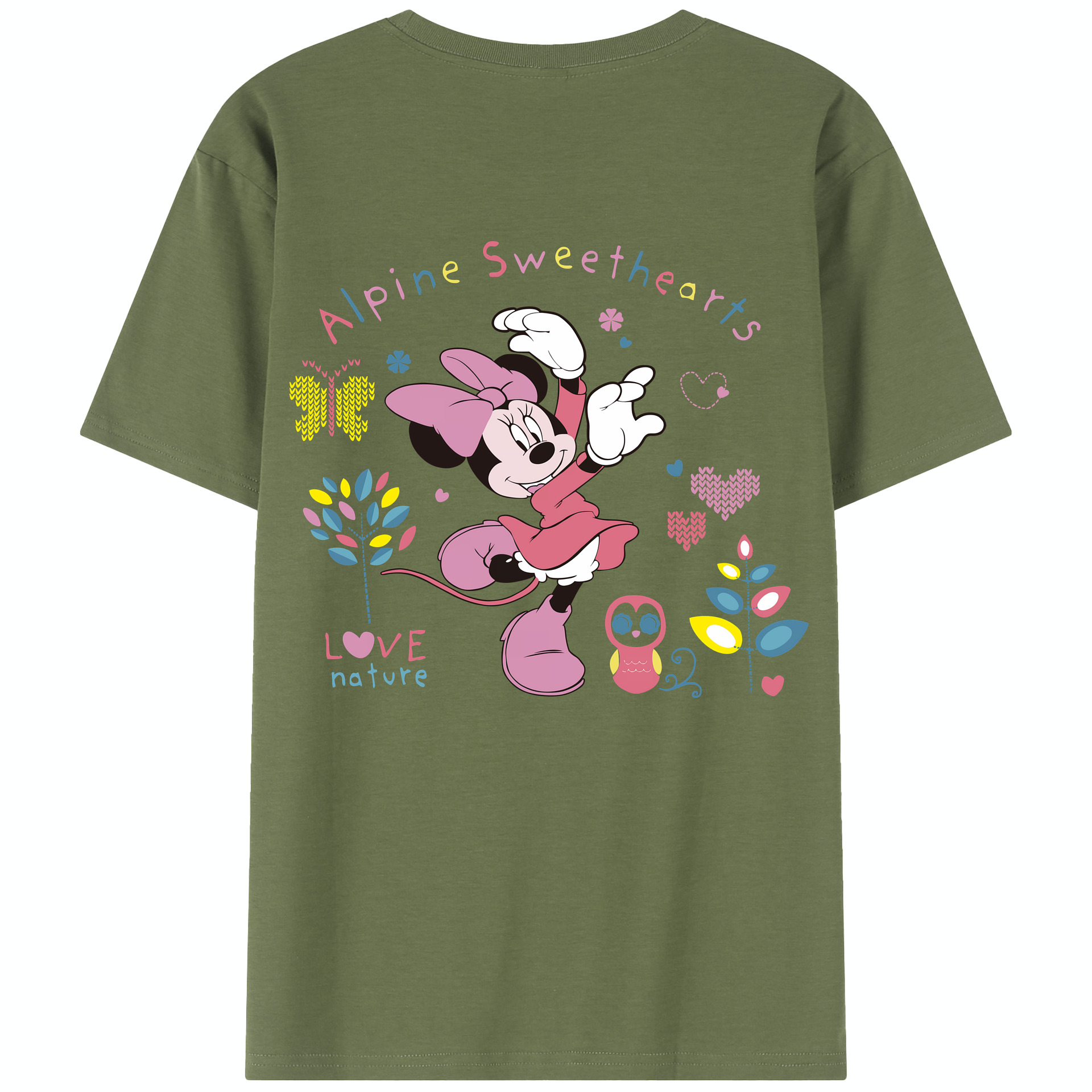（画像用） ミッキーマウス Mickey Mouse 綿100％半袖Tシャツ（背面プリント）